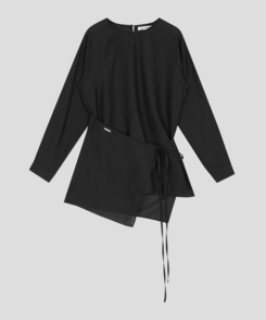 シースルーラップブラウス