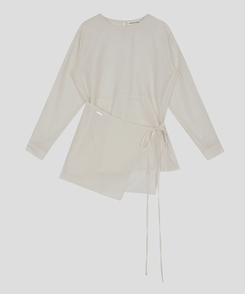 シースルーラップブラウス