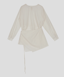 シースルーラップブラウス