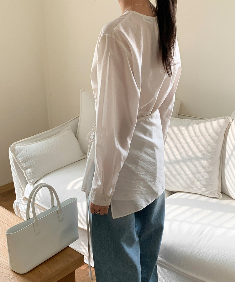 シースルーラップブラウス IVORY