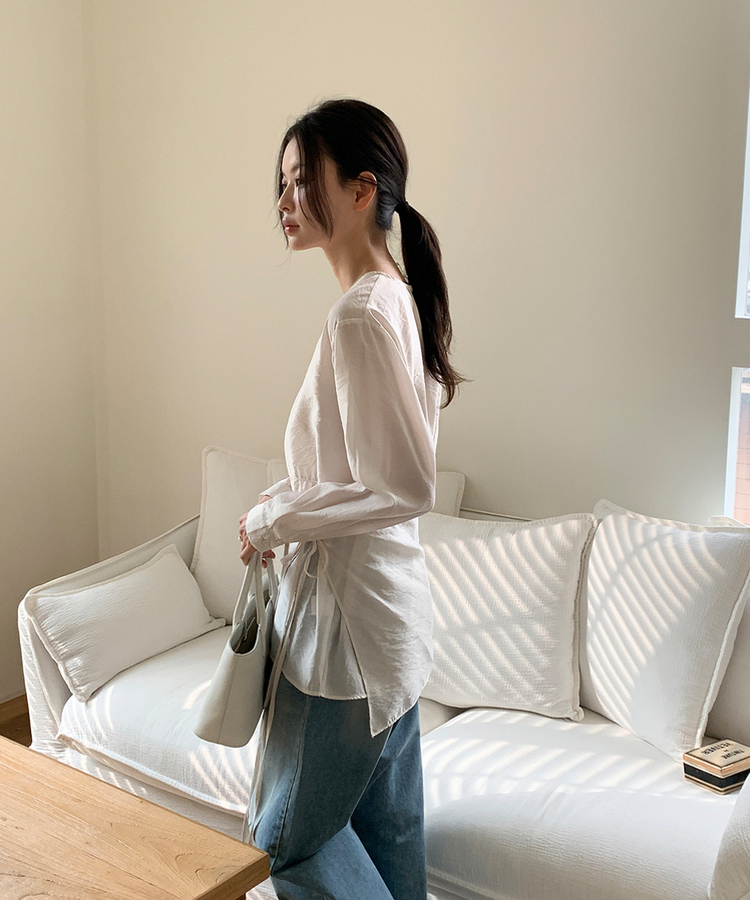 シースルーラップブラウス IVORY