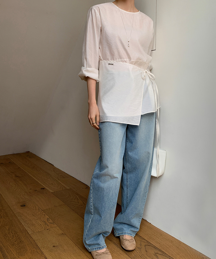 シースルーラップブラウス IVORY