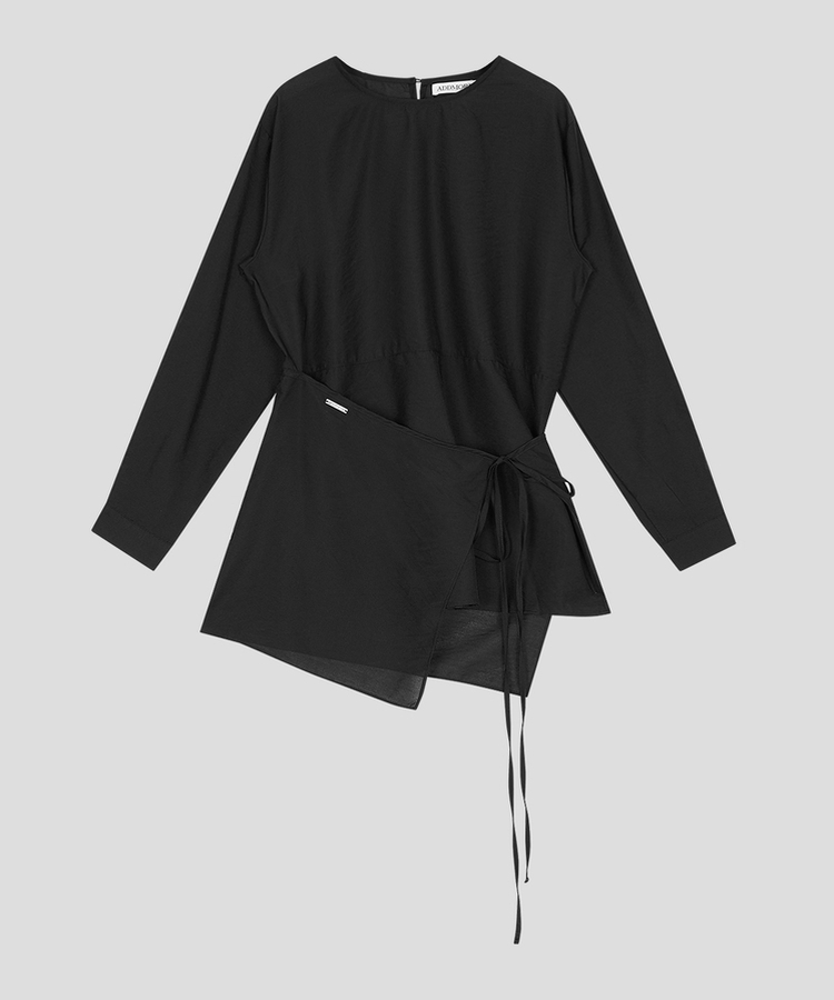 シースルーラップブラウス