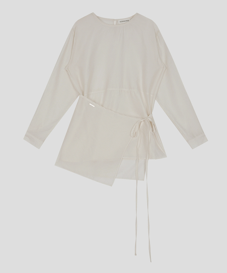 シースルーラップブラウス