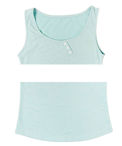 【SET】ボタンキャミソール＋レイヤードTシャツ