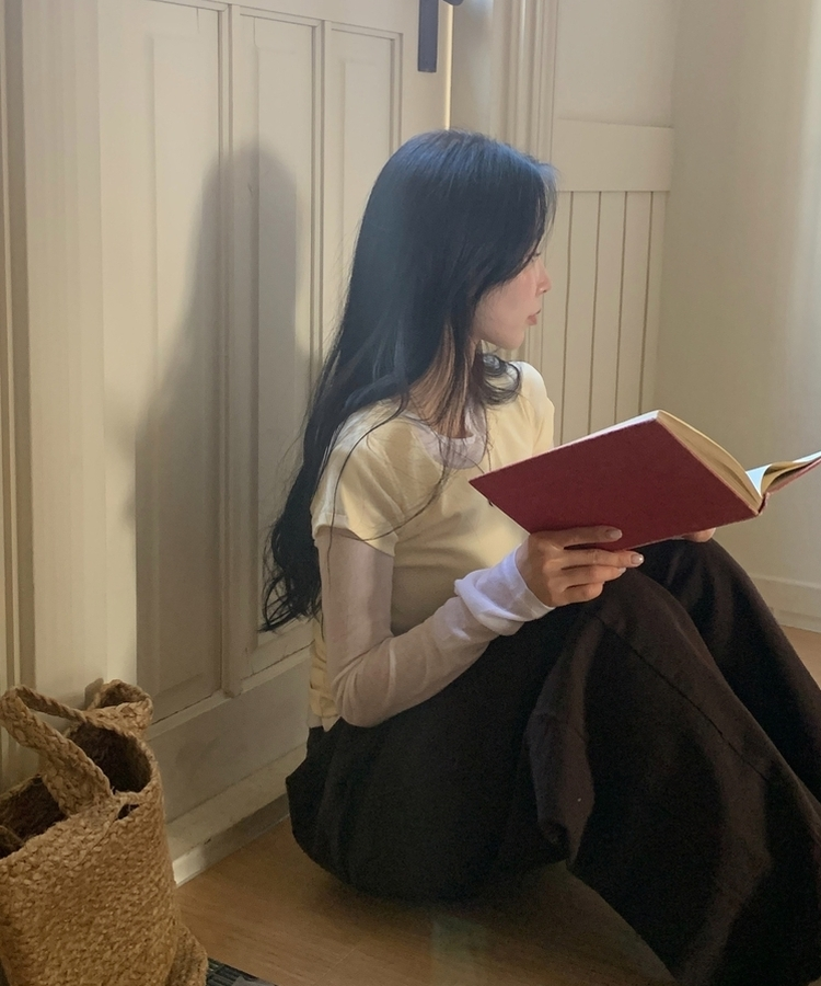 Made 스쿱 베이직 기본 유넥 반팔티셔츠 9color 버터옐로우