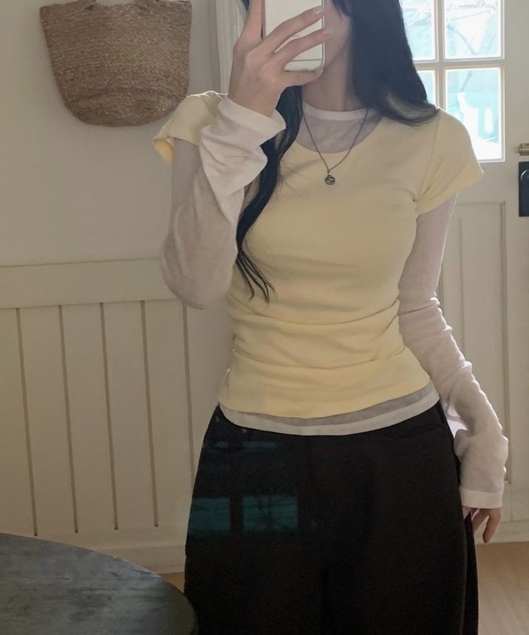 Made 스쿱 베이직 기본 유넥 반팔티셔츠 9color 버터옐로우