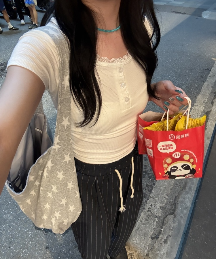 ピンストライプドロストワイドパンツ NAVY