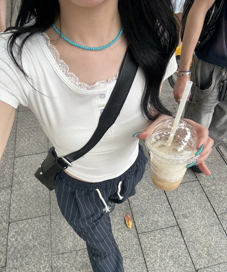 スタッズベルトショルダーバッグ BLACK