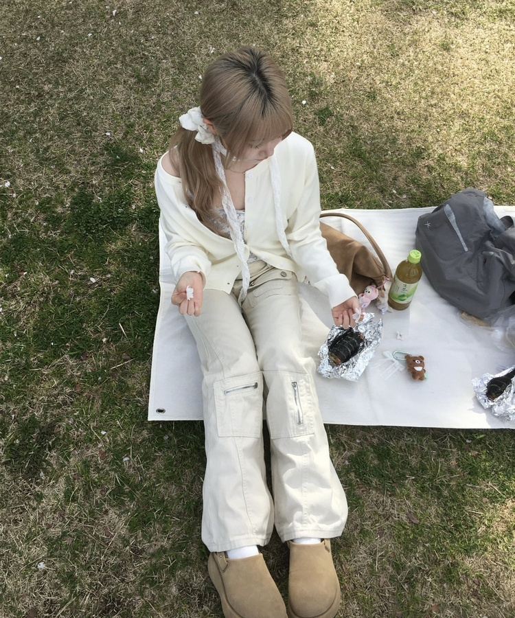 カーゴポケットワイドパンツ IVORY