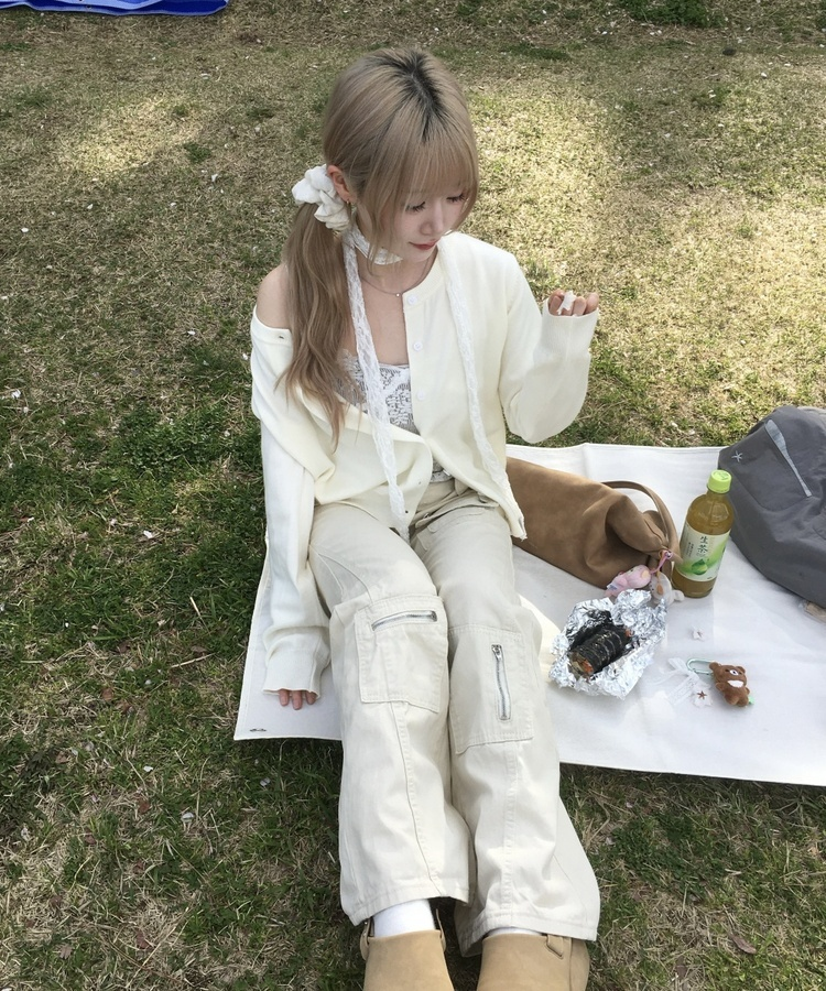 カーゴポケットワイドパンツ IVORY