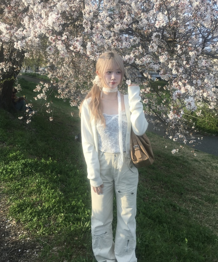 カーゴポケットワイドパンツ IVORY