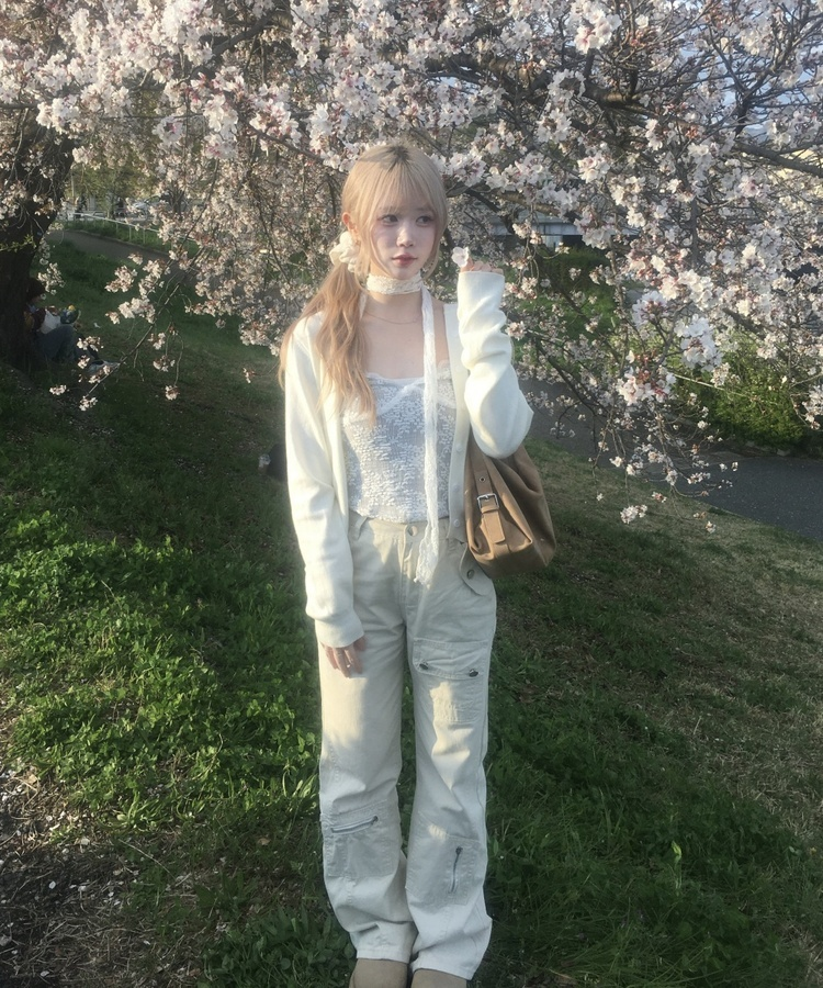 カーゴポケットワイドパンツ IVORY