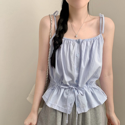 リボンウエスト紐キャミソール SKY BLUE