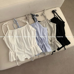 リボンウエスト紐キャミソール