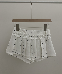 ドットフリルミニスカートパンツ