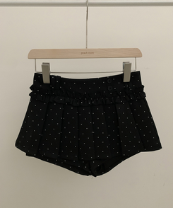 ドットフリルミニスカートパンツ