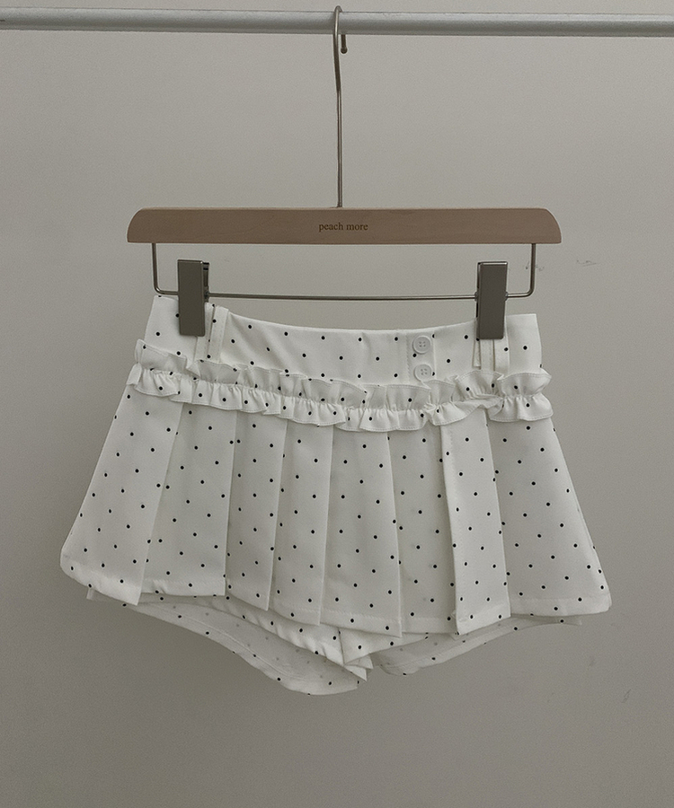 ドットフリルミニスカートパンツ