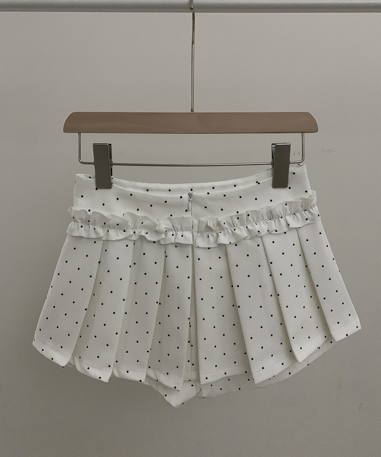 ドットフリルミニスカートパンツ