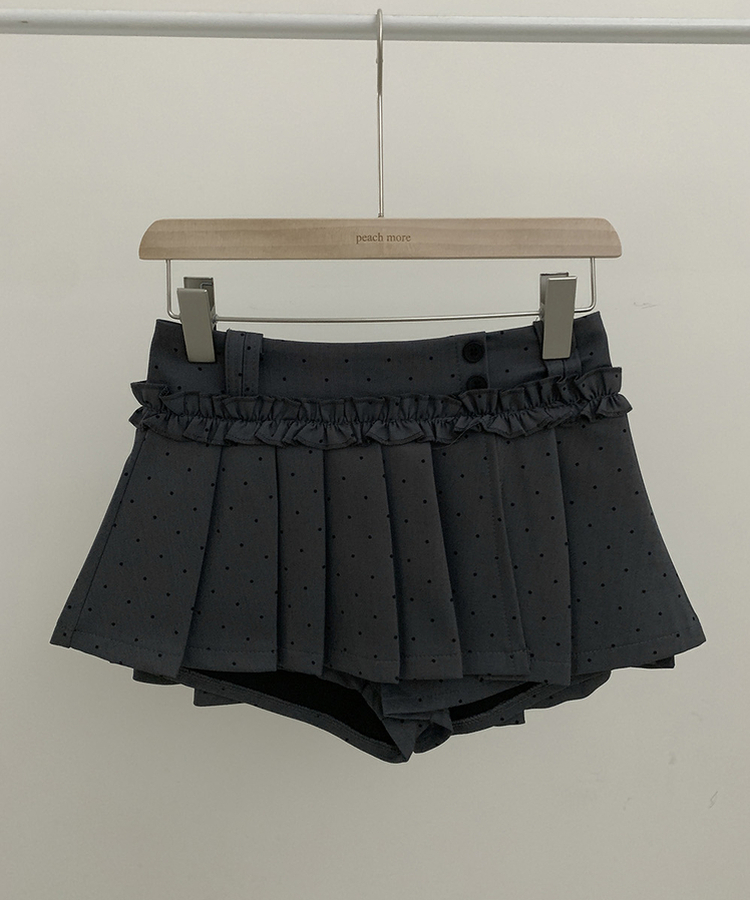 ドットフリルミニスカートパンツ