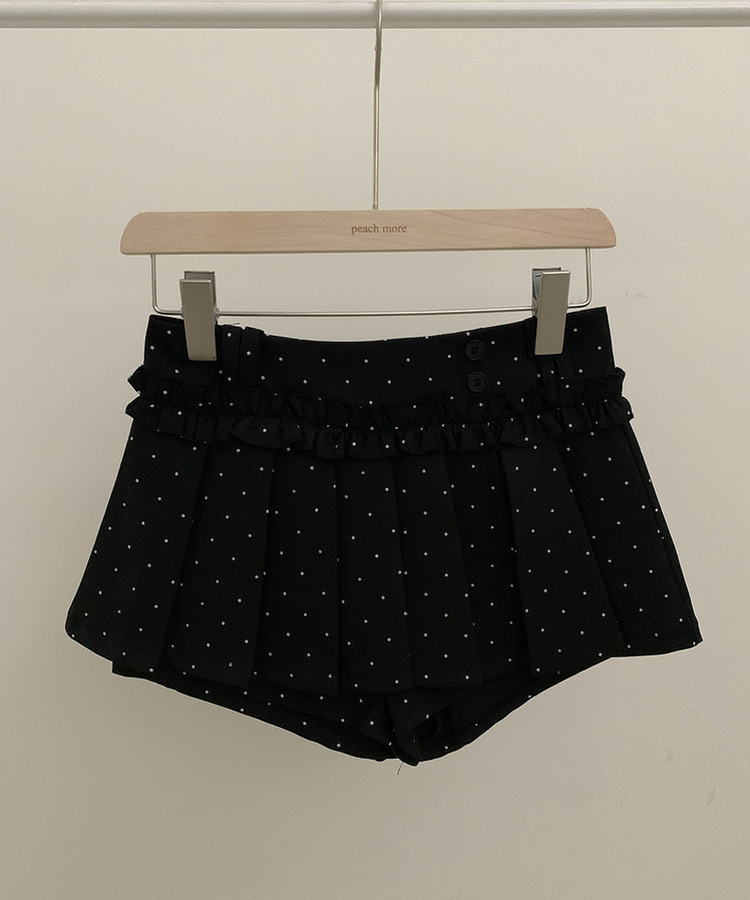 ドットフリルミニスカートパンツ