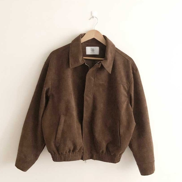 シンプルオーバースエードジャケット