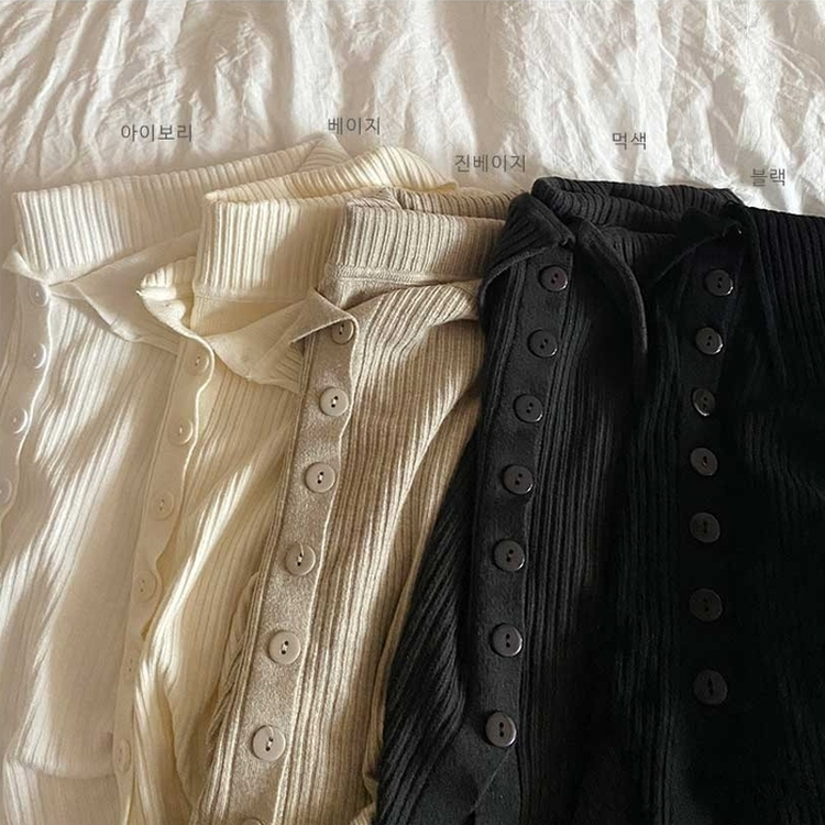 ビックカラーオフショルダーリブニット(5color)