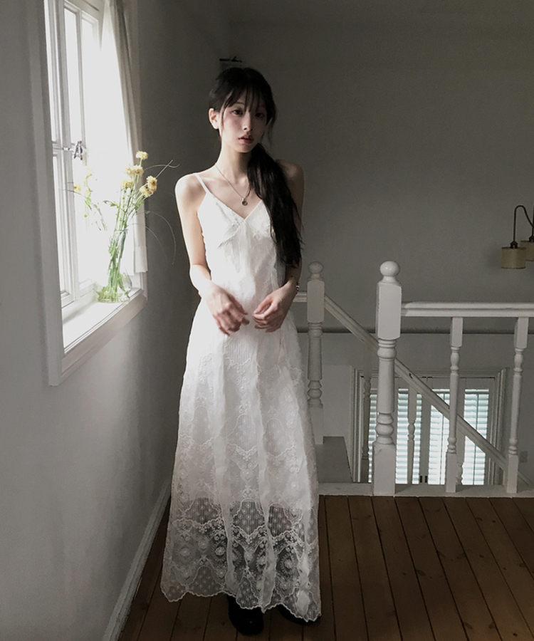レースキャミソールワンピース IVORY