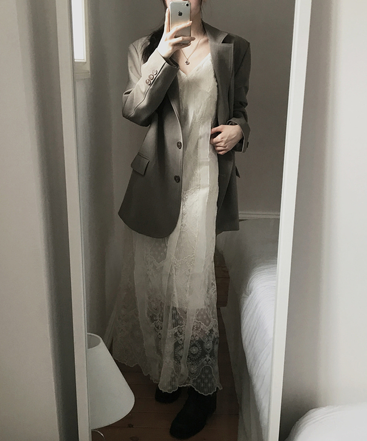 レースキャミソールワンピース IVORY