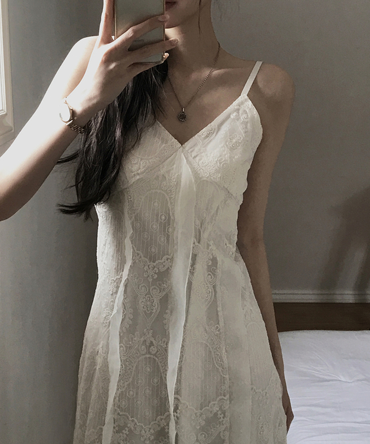 レースキャミソールワンピース IVORY