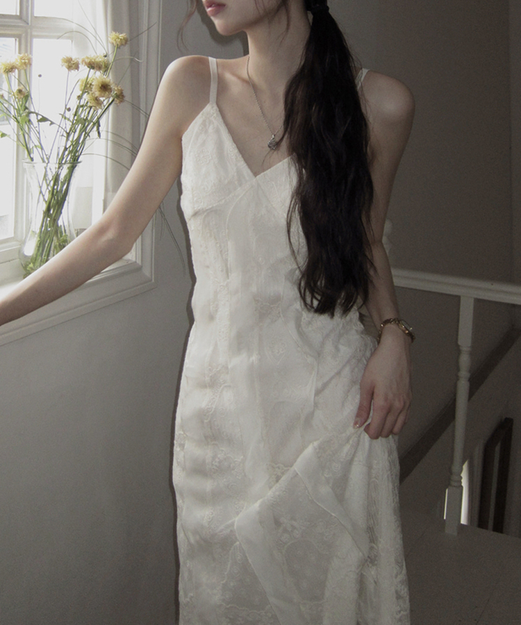 レースキャミソールワンピース IVORY