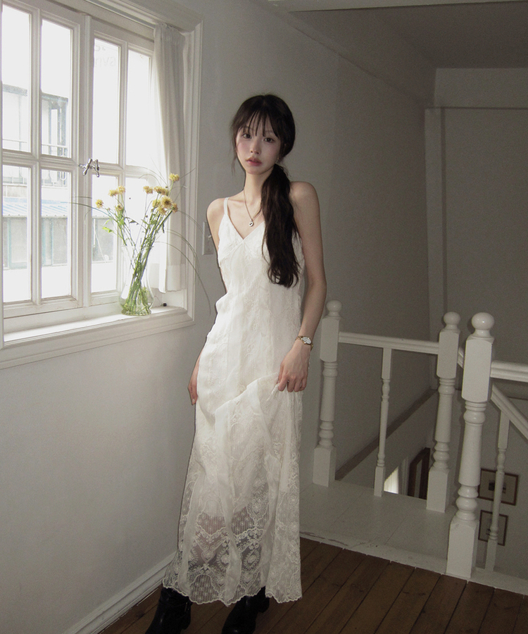 レースキャミソールワンピース IVORY