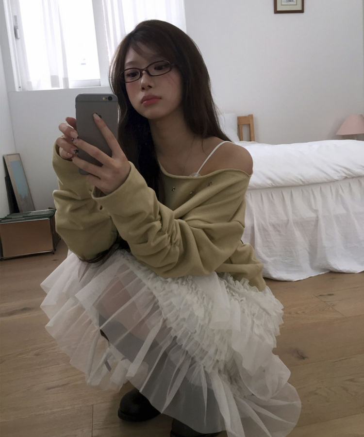 シアリングスターオフショルトレーナー YELLOW