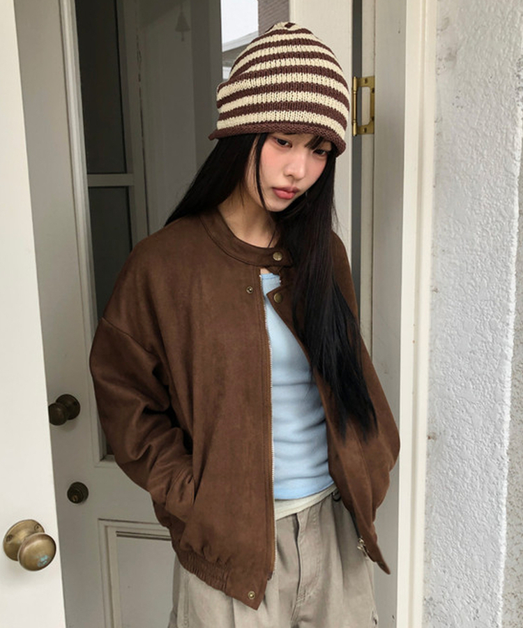 シンプルボーダービーニー BEIGE