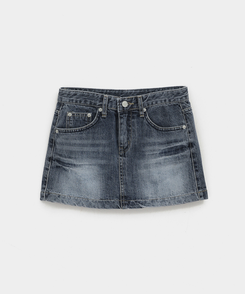 ロウウエストデニムミニスカート