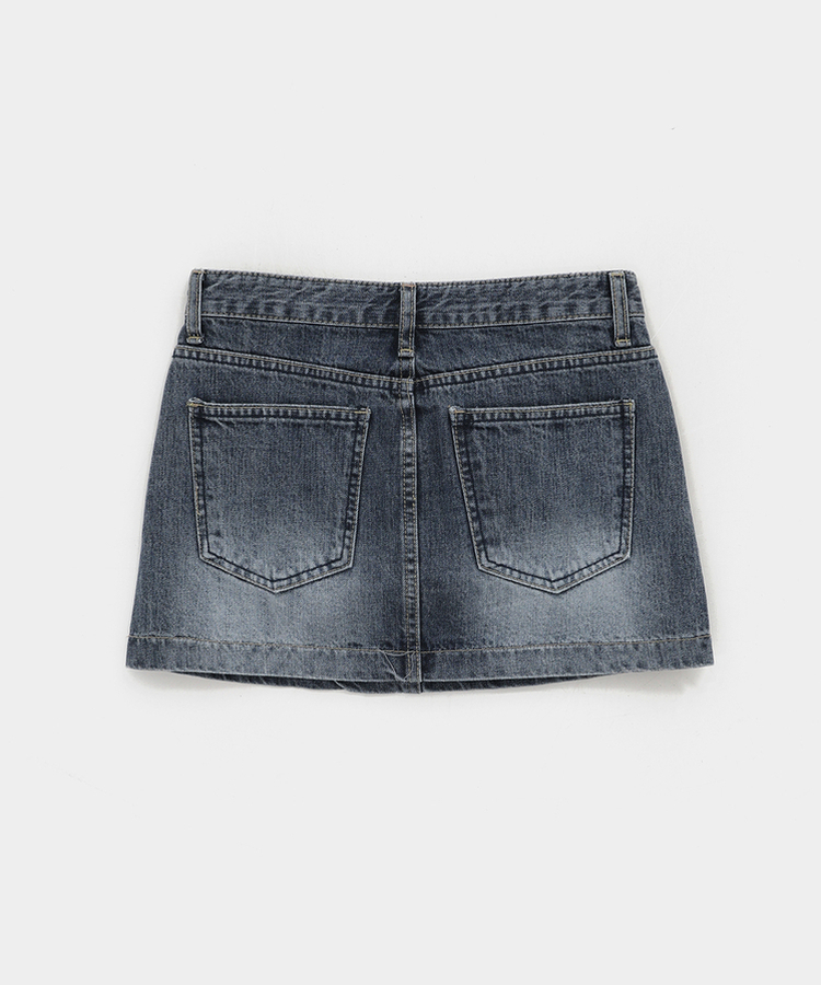 ロウウエストデニムミニスカート