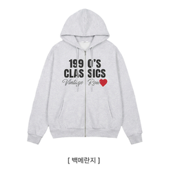 レタリングフードジップアップ