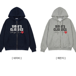 レタリングフードジップアップ