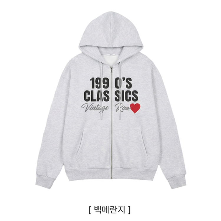 レタリングフードジップアップ