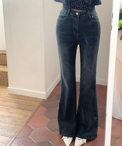 【丈別】ブーツカットデニムパンツ(6color) DEEP DENIM