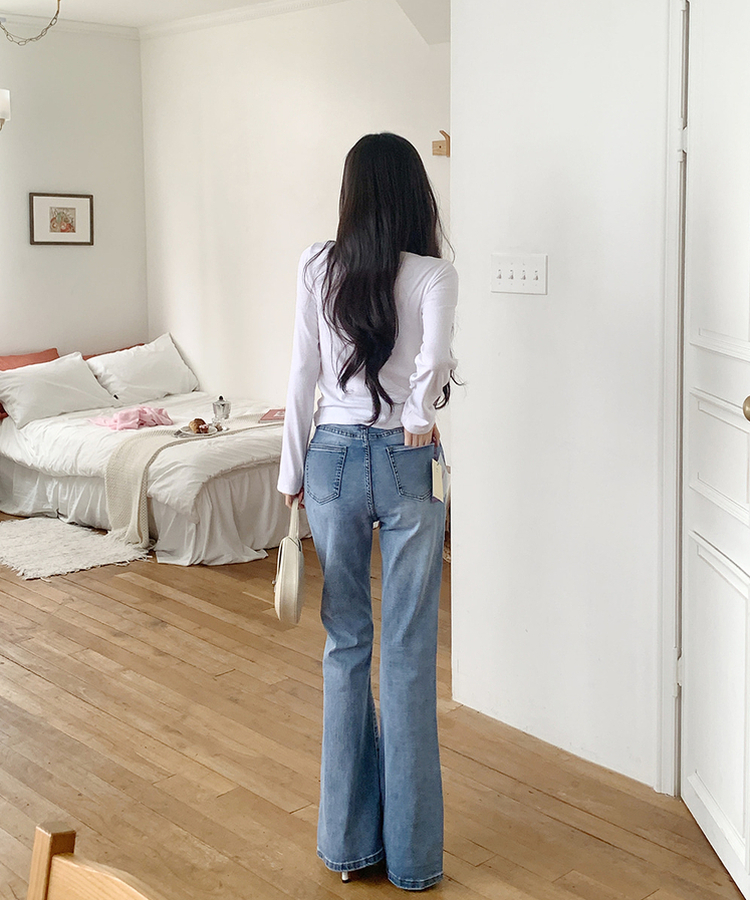 【丈別】ブーツカットデニムパンツ(6color) LIGHT DENIM