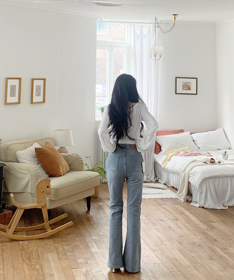 【丈別】ブーツカットデニムパンツ(6color) GREY