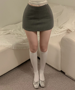 ローライズミニスカートパンツ GREY