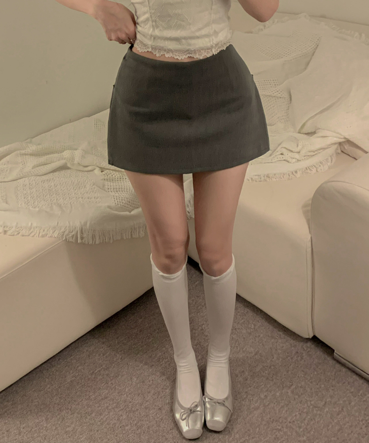 ローライズミニスカートパンツ GREY