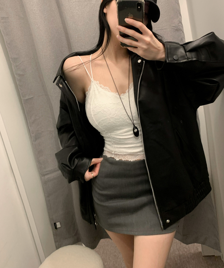 ローライズミニスカートパンツ GREY