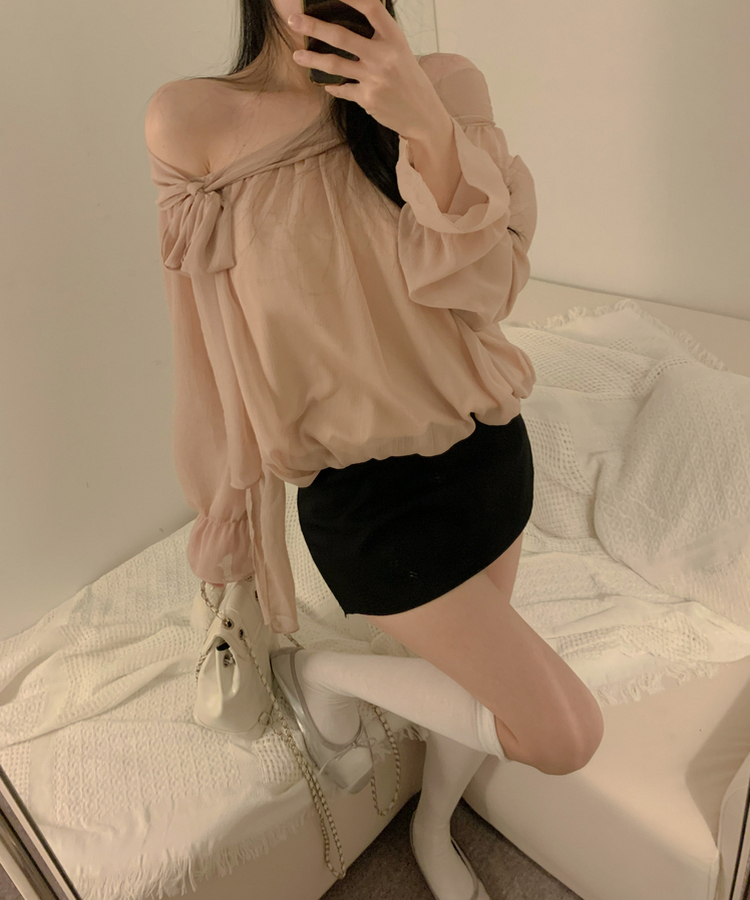 ローライズミニスカートパンツ BLACK