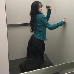 リブセミクロップドカーディガン(6color) TEAL