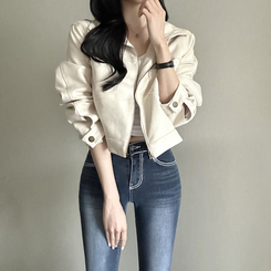 クラシックスエードクロップドジャケット IVORY