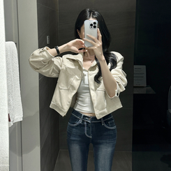 クラシックスエードクロップドジャケット IVORY