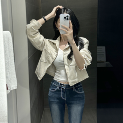 クラシックスエードクロップドジャケット IVORY